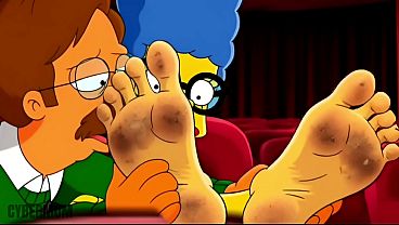 The Dirty Wrinkled Soles Of Marge Simpson&rsquo;s Feet. Tarantino Parody